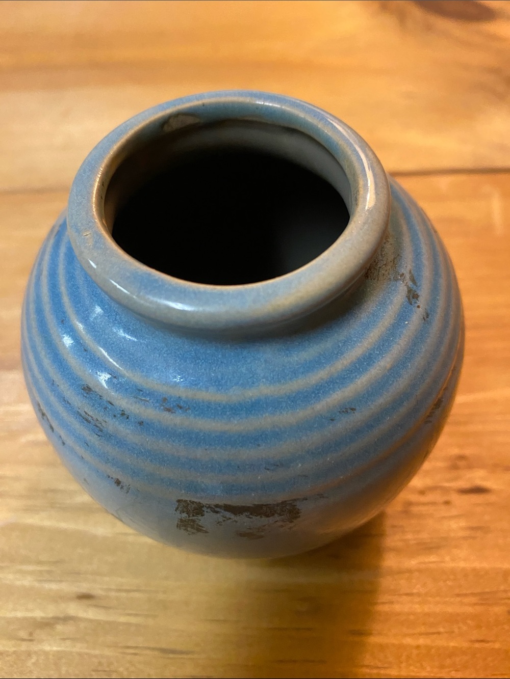 Handmade Light Blue Ceramic Vase - Elegant Home Art